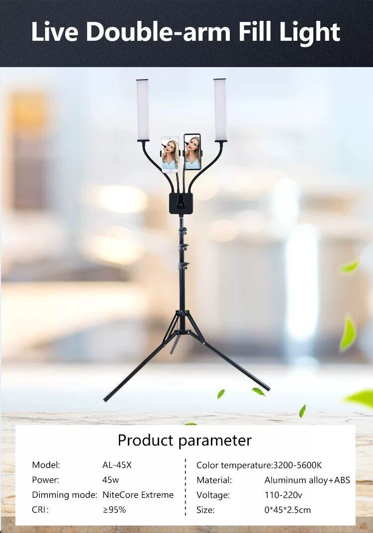 Đèn Livestream 2 râu HD 45x : Hoàn thiện từng chi tiết
